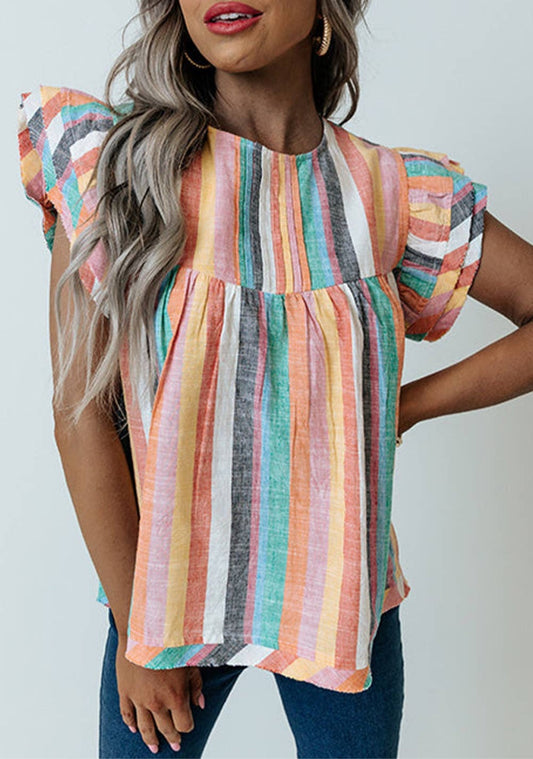 full of color flutter sleeve