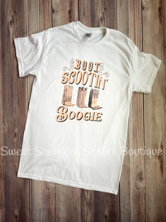 “boot scootin’ boogie” tee