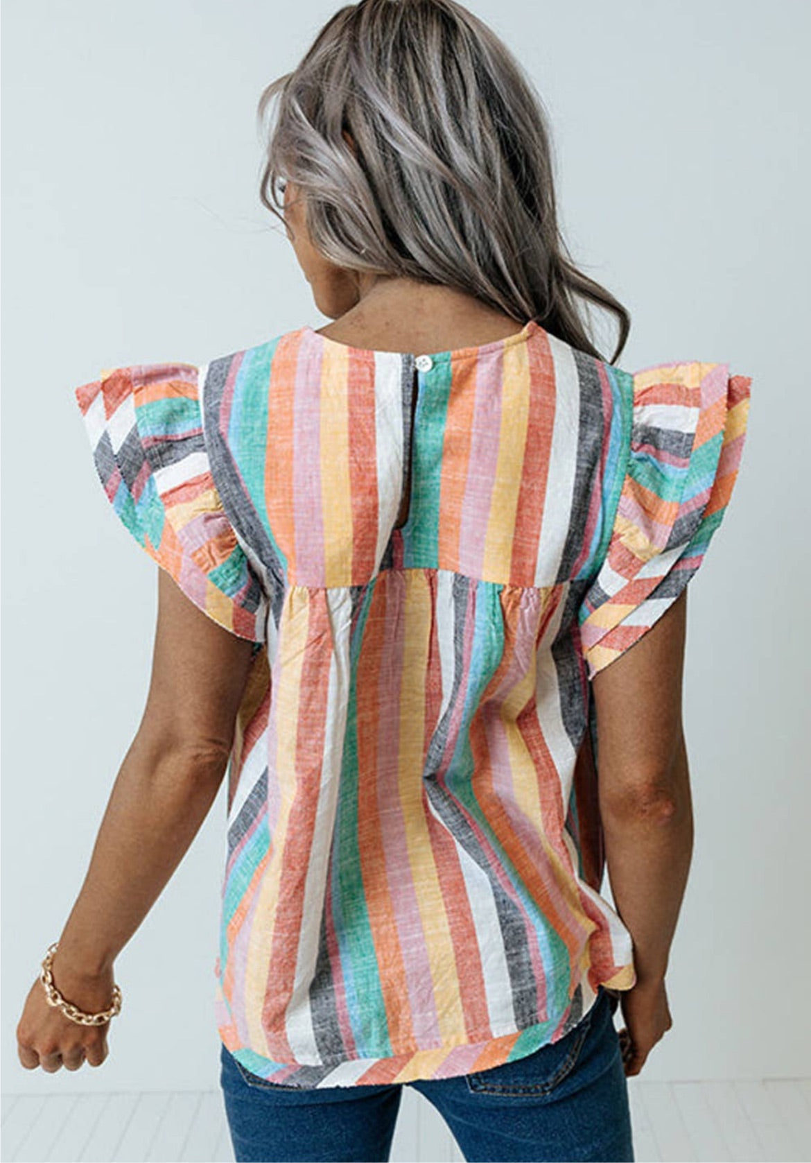 full of color flutter sleeve