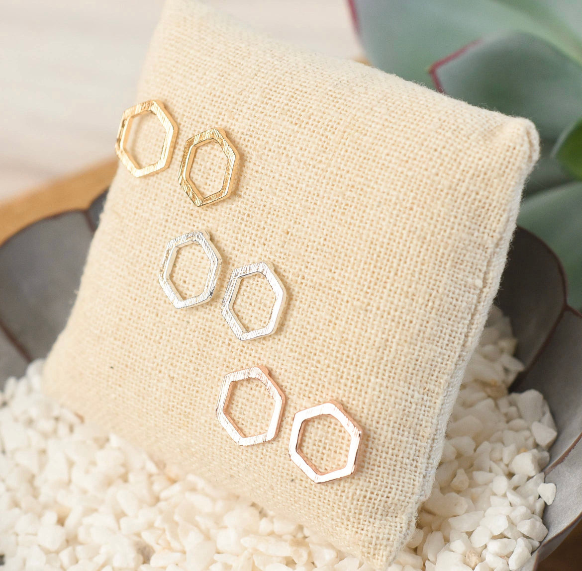 hexagon studs